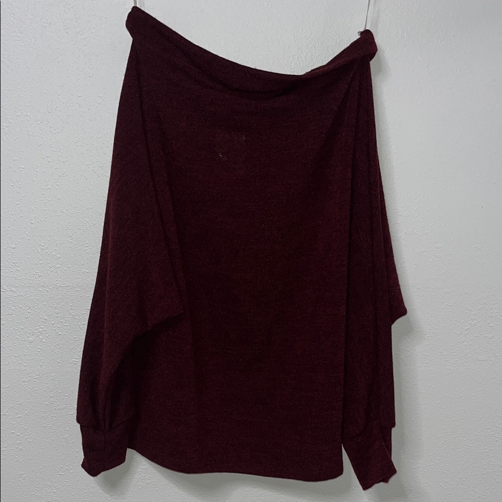 Windsor Plum Off-Shoulder Sweater Set